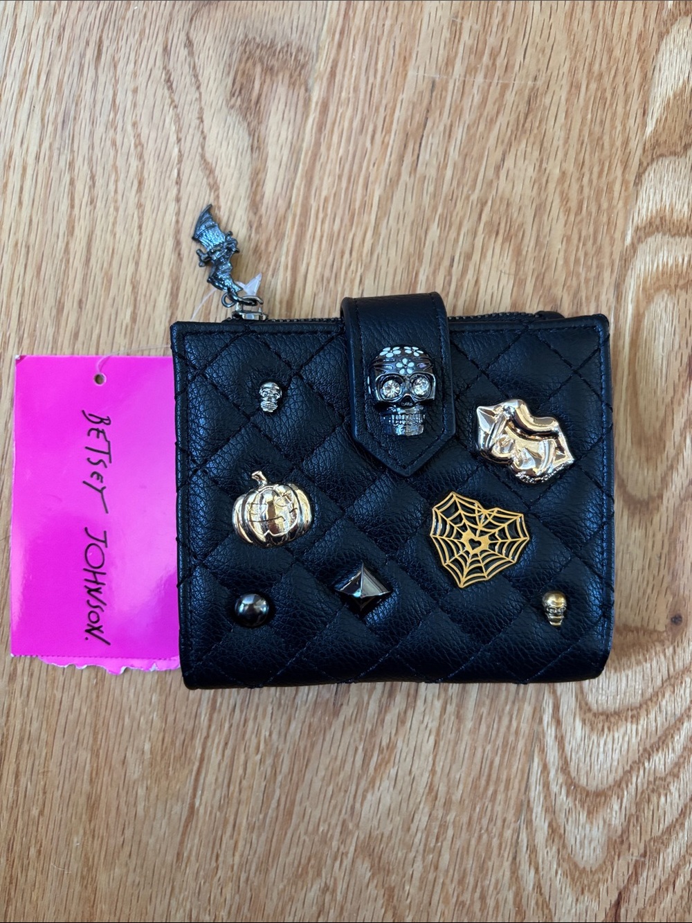 Betsey Johnson Hallow-Queen Halloween Skull Wallet NWT